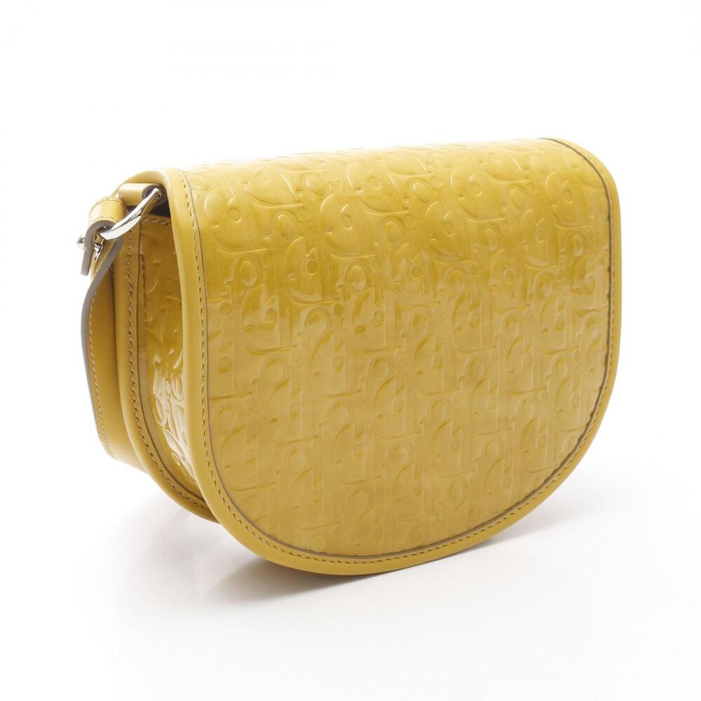 CHRISTIAN DIOR Yellow Leather Shoulder Bag - Picture 2 of 9